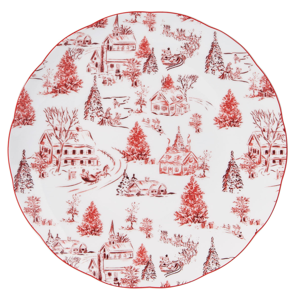Holiday Village Dinnerware Set, Service for 4