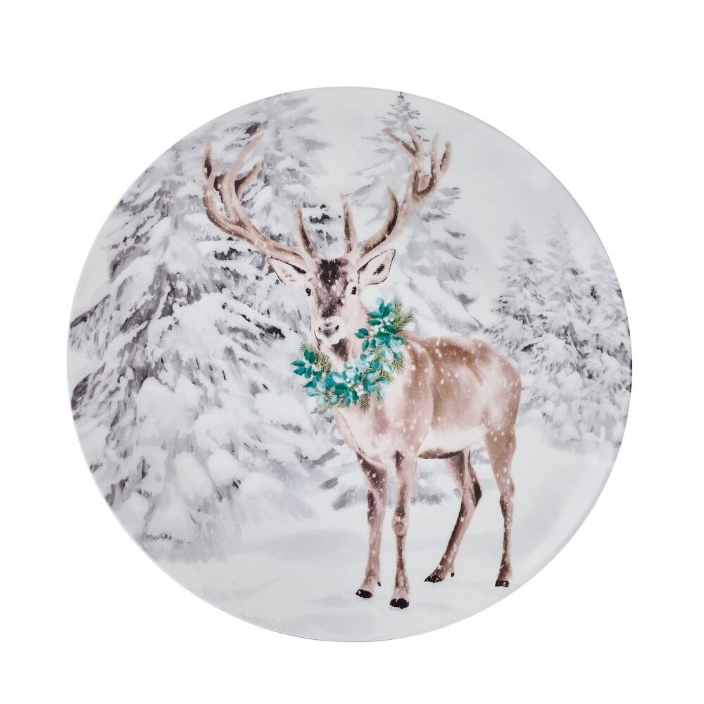 Woodsy Winter Set of 4 Salad Plates