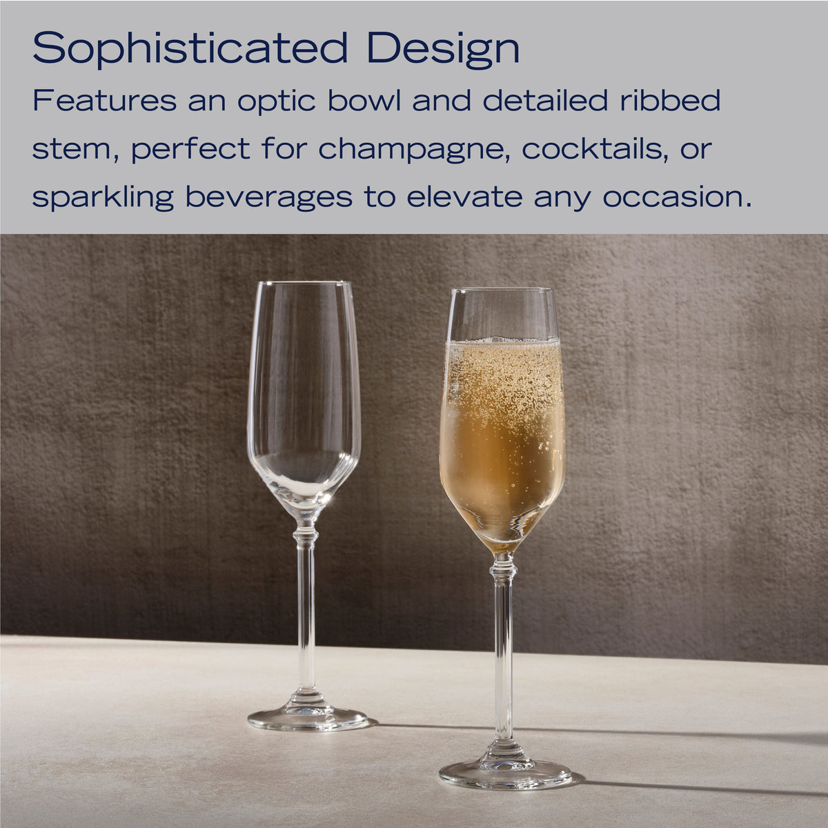 Eloise Set of 2 Champagne Flute Glasses