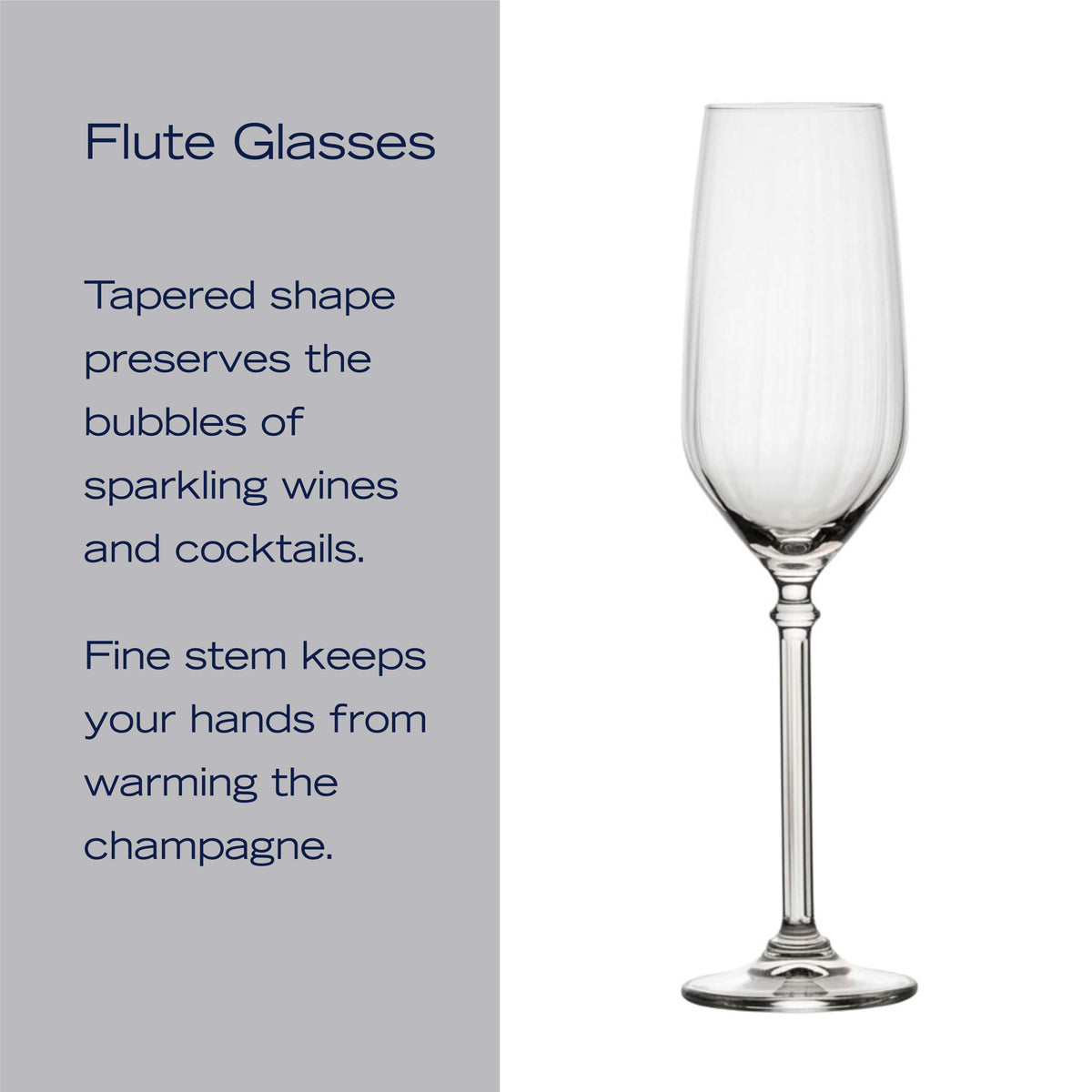 Eloise Set of 2 Champagne Flute Glasses