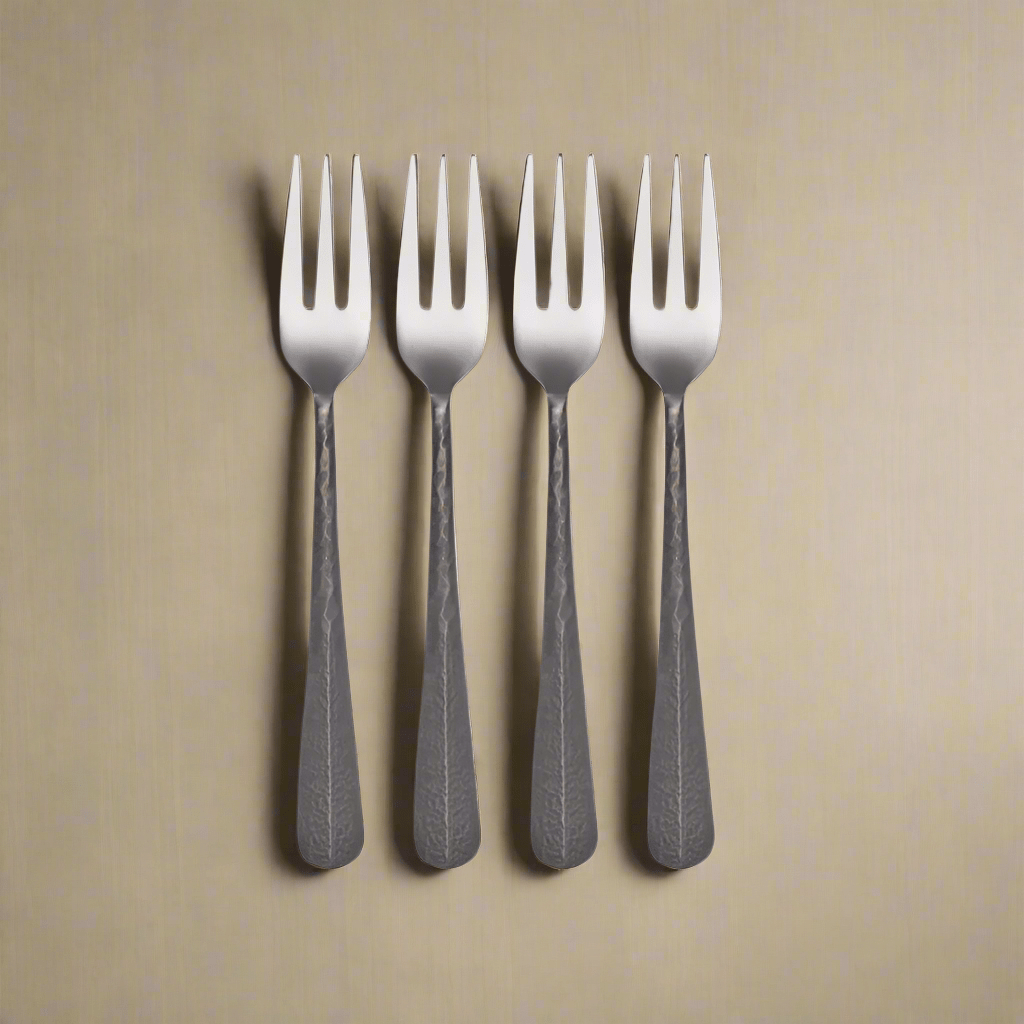 Sable Black Set of 4 Appetizer Forks