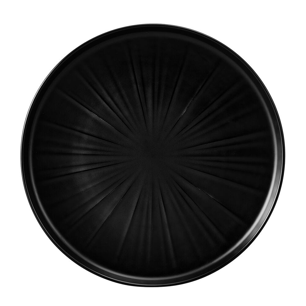Desmond 12 Piece Black Bone China Dinnerware Set, Service for 4