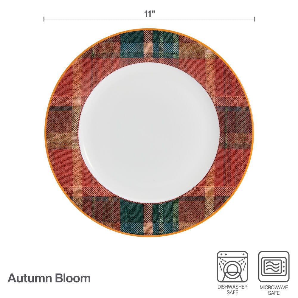 Autumn Bloom Set of 4 Dinner Plates