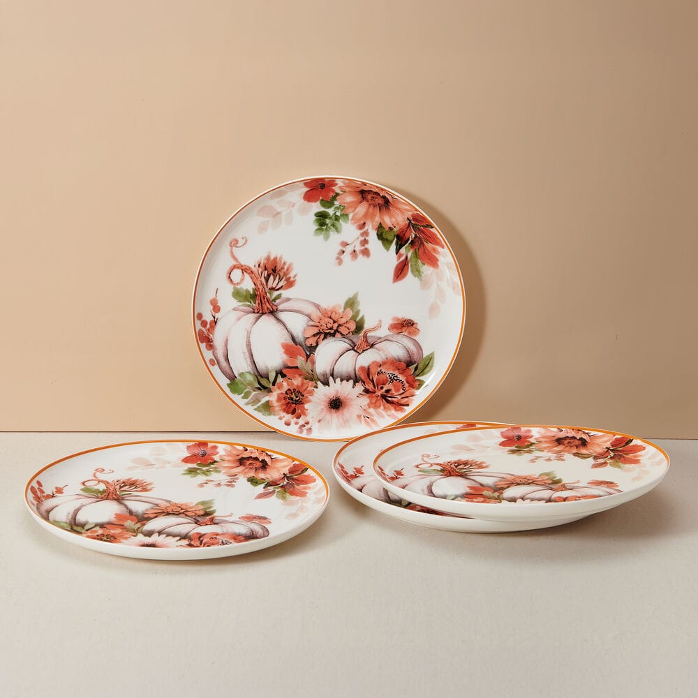Autumn Bloom Set of 4 Salad Plates