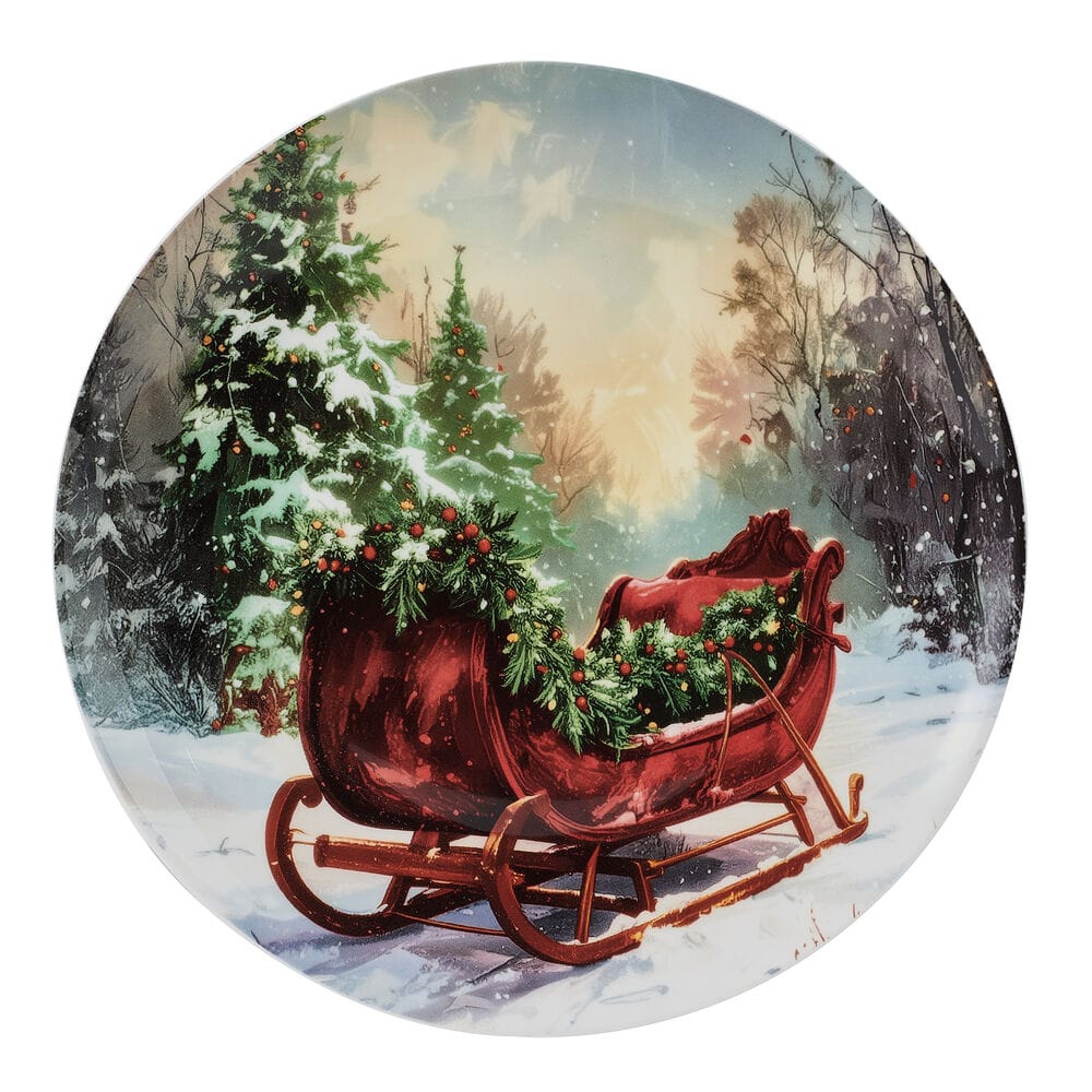 Vintage Christmas Set of 4 Holiday Salad Plates