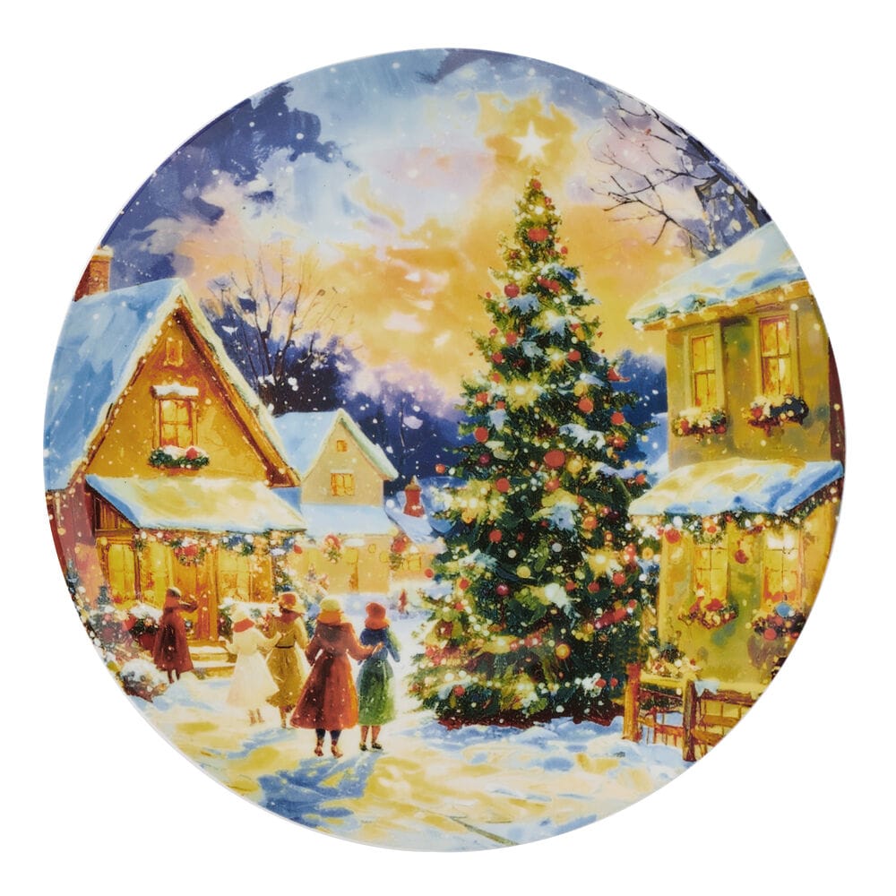 Vintage Christmas Set of 4 Holiday Salad Plates
