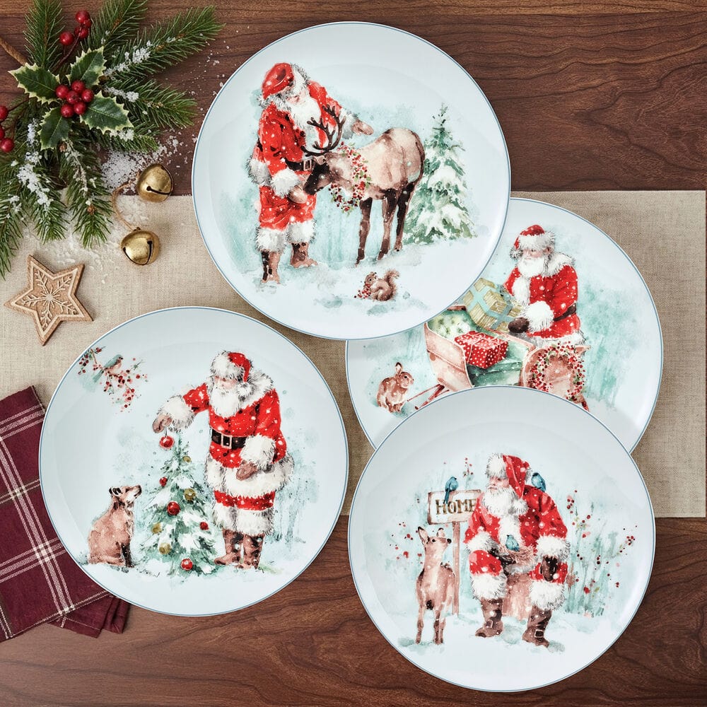 Magical Santa Set of 4 Salad Plates