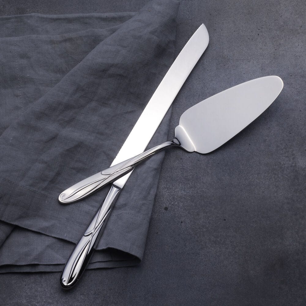 Cocoa Blossom Cake Knife and Server Set