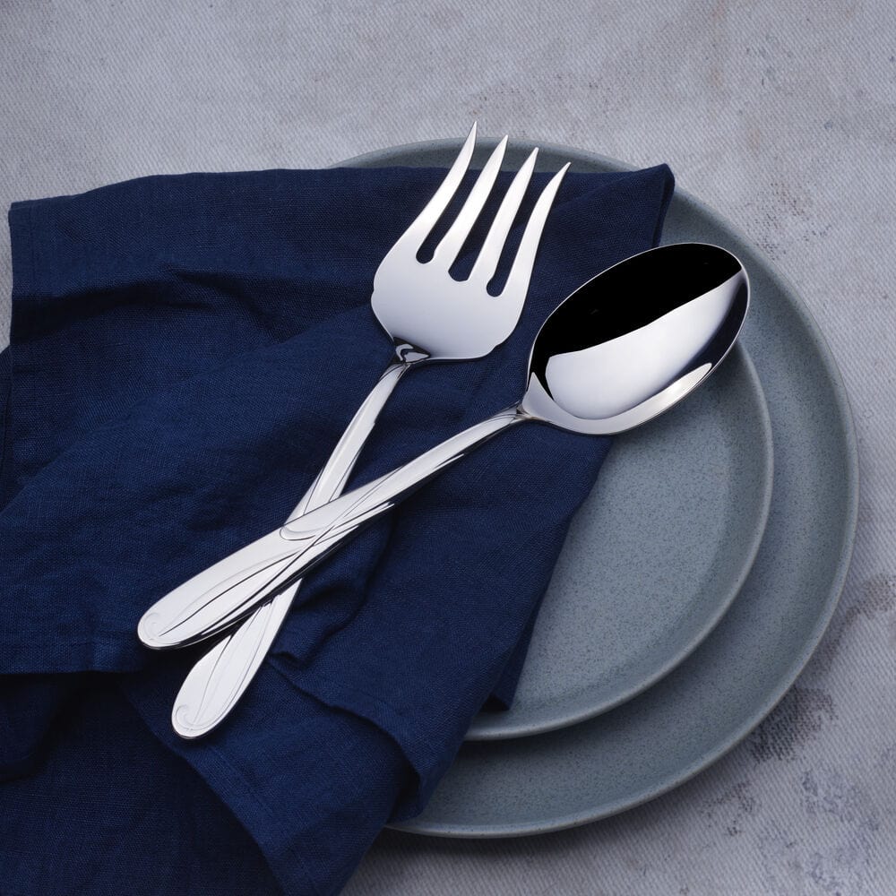 Cocoa Blossom Set of 2 Serving Fork and Spoon