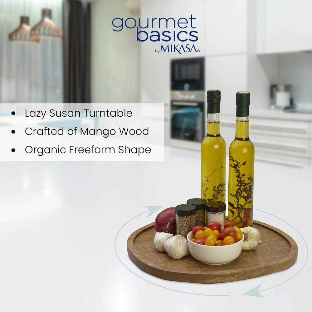 Cora Organic Lazy Susan Serve Tray