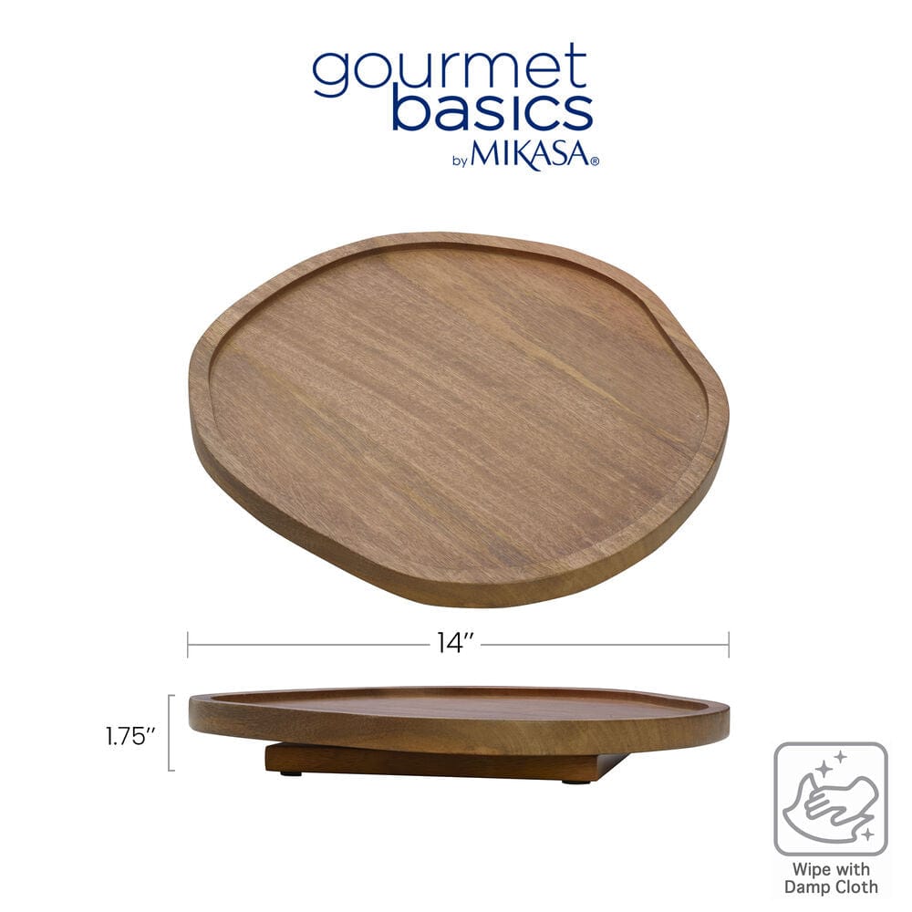 Cora Organic Lazy Susan Serve Tray