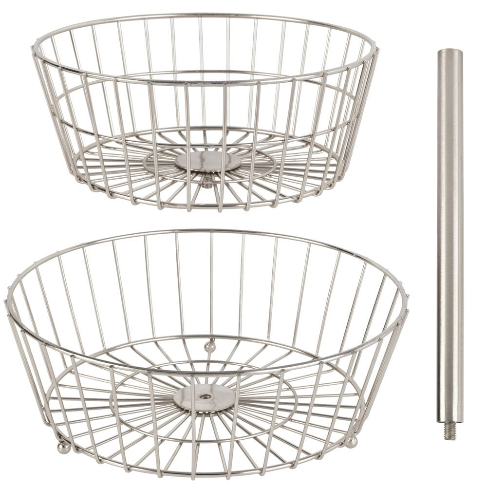 Geneva Nickel 2 Tier Fruit Storage Basket