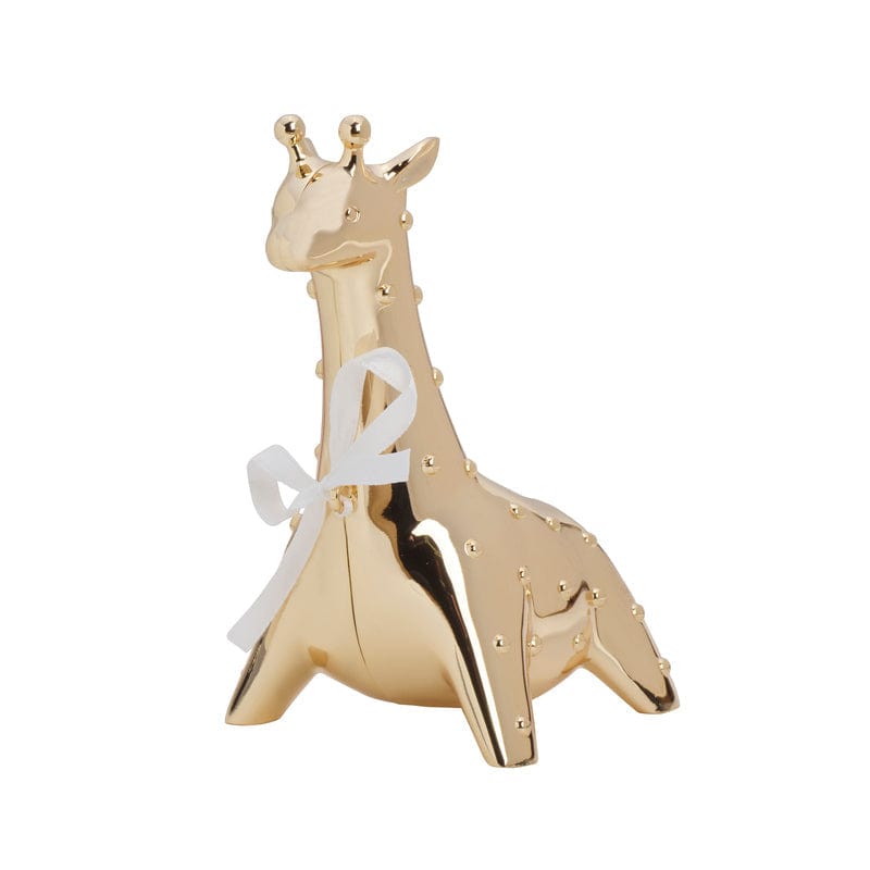 Baby Giraffe Gold Finish Coin Bank