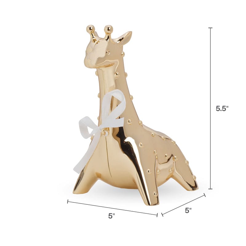 Baby Giraffe Gold Finish Coin Bank