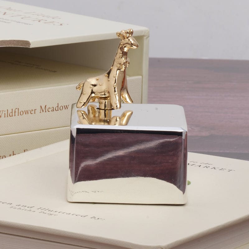 Baby Giraffe Nickelplate Music Box