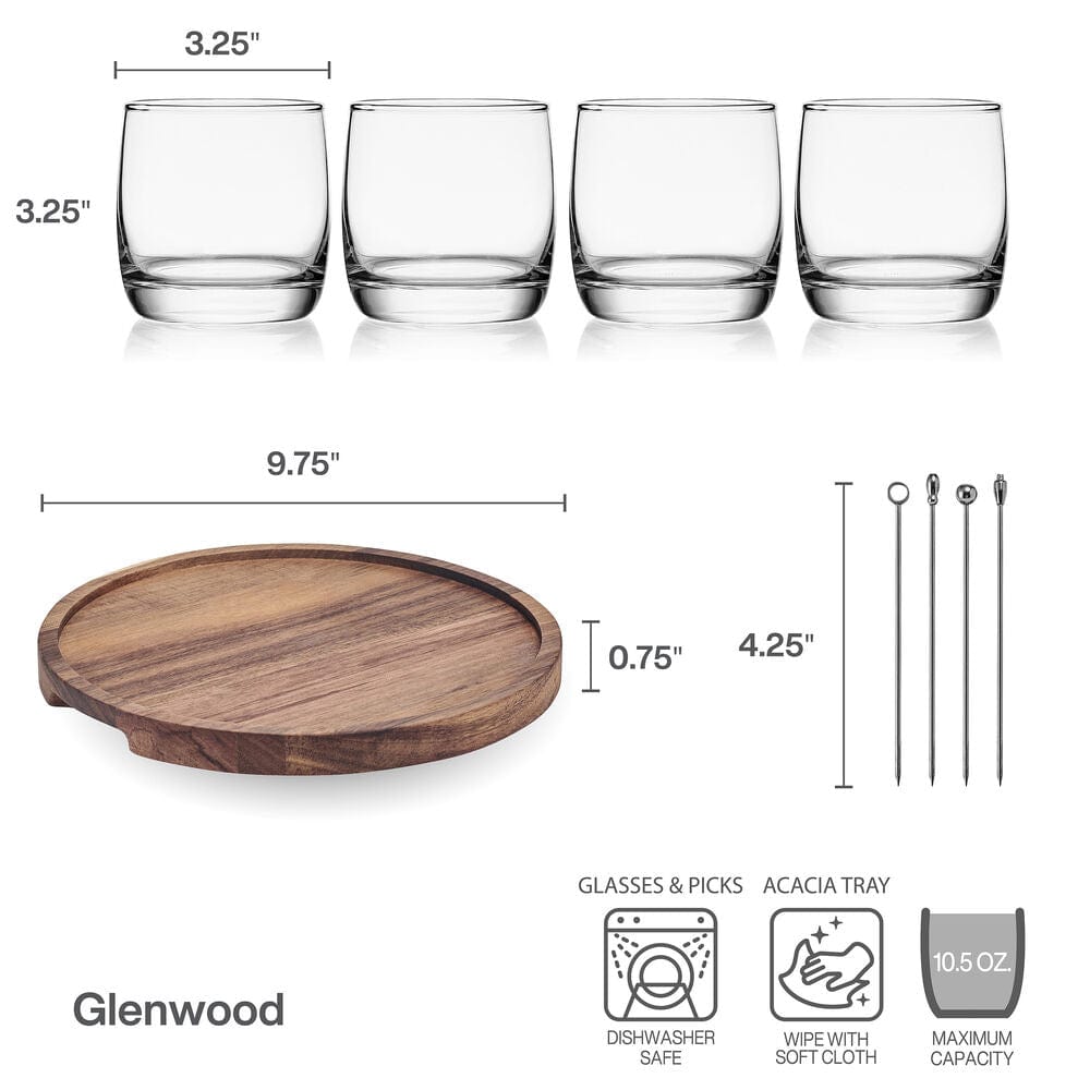 Glenwood 9 Piece Double Old Fashioned Bar Set