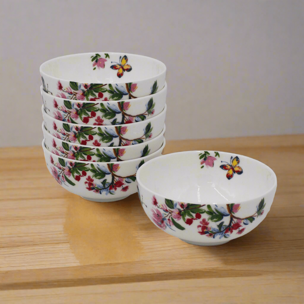 Butterfly Garden Set of 6 Fruit Bowls