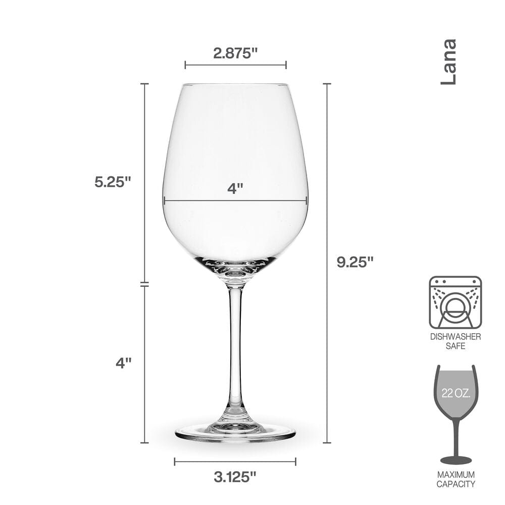 Lana Set of 4 Bordeaux Glasses
