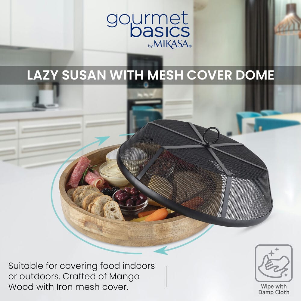 Lazy Susan Serve Tray with Cover