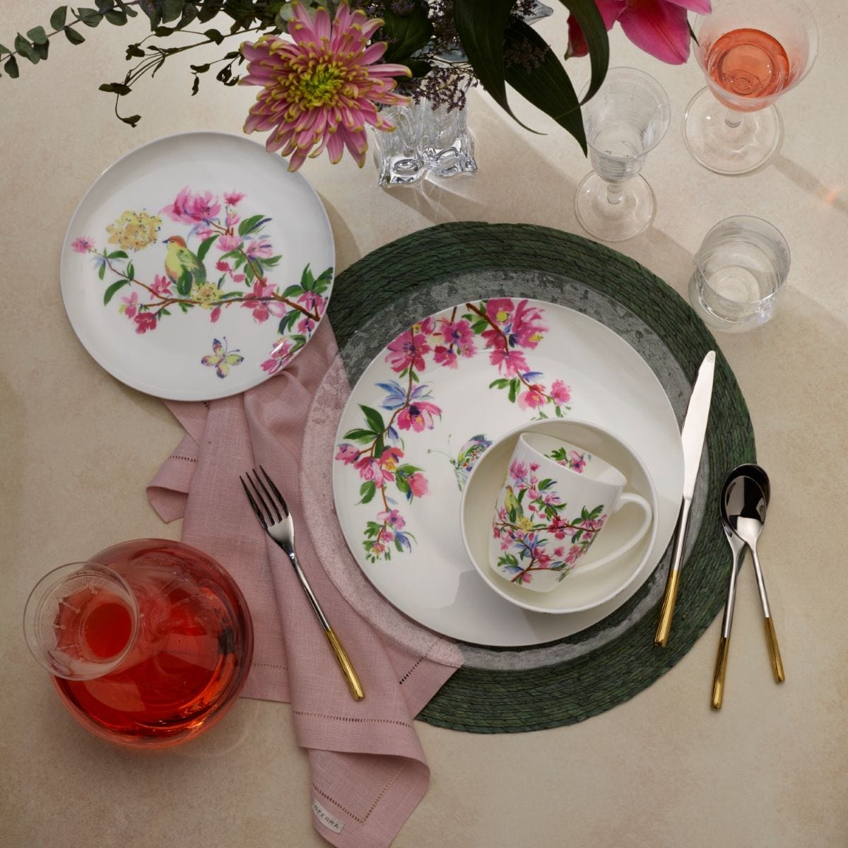 Butterfly Garden 16 Piece Dinnerware Set, Service for 4