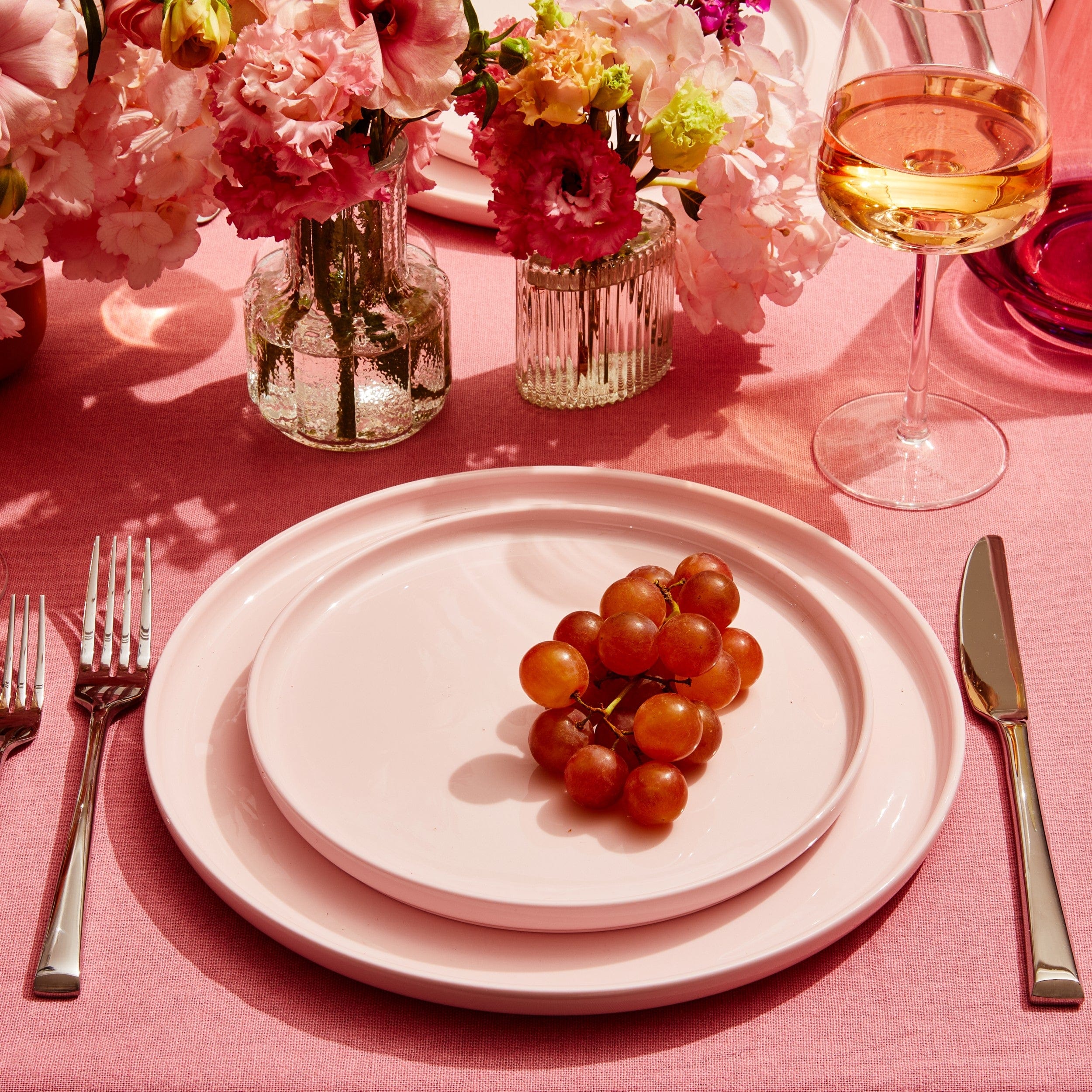 Madison Pink 12 Piece Dinnerware Set, Service for 4