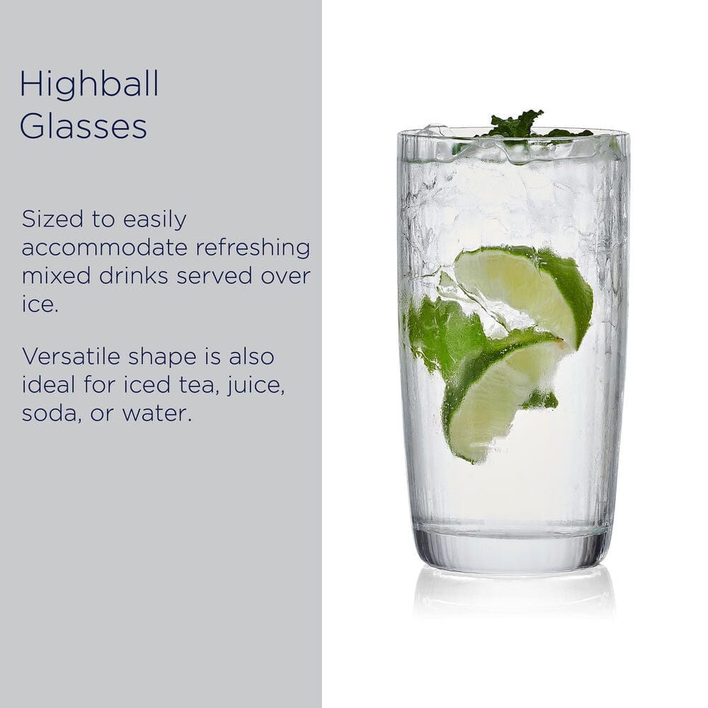 Optic Set of 4 Highball Glasses
