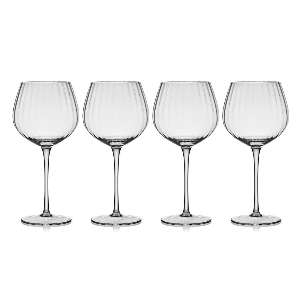 Optic Set of 4 Red Wine Glasses