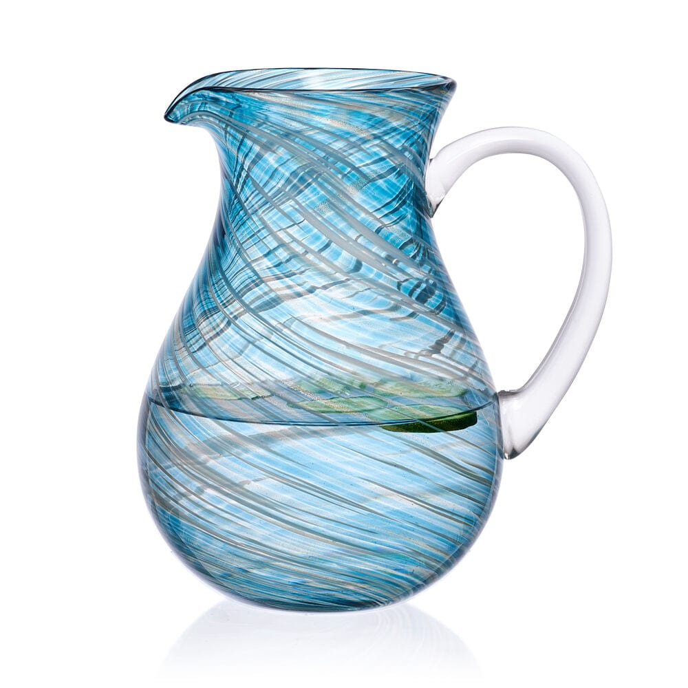 Color Swirl Blue Pitcher