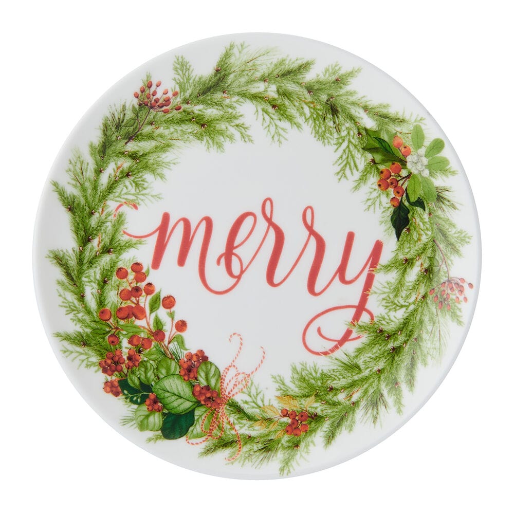 Festive Garland Set of 6 Appetizer Plates