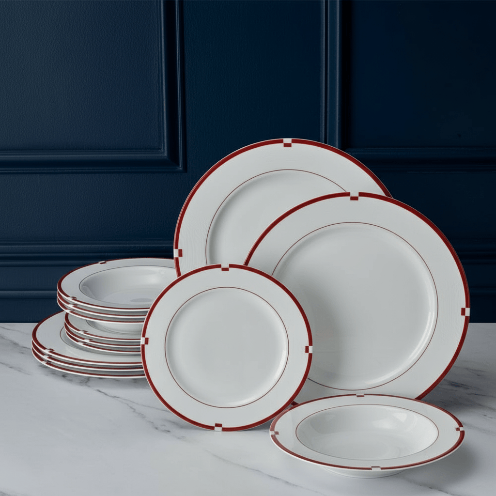Jet Set Red Dinnerware Set