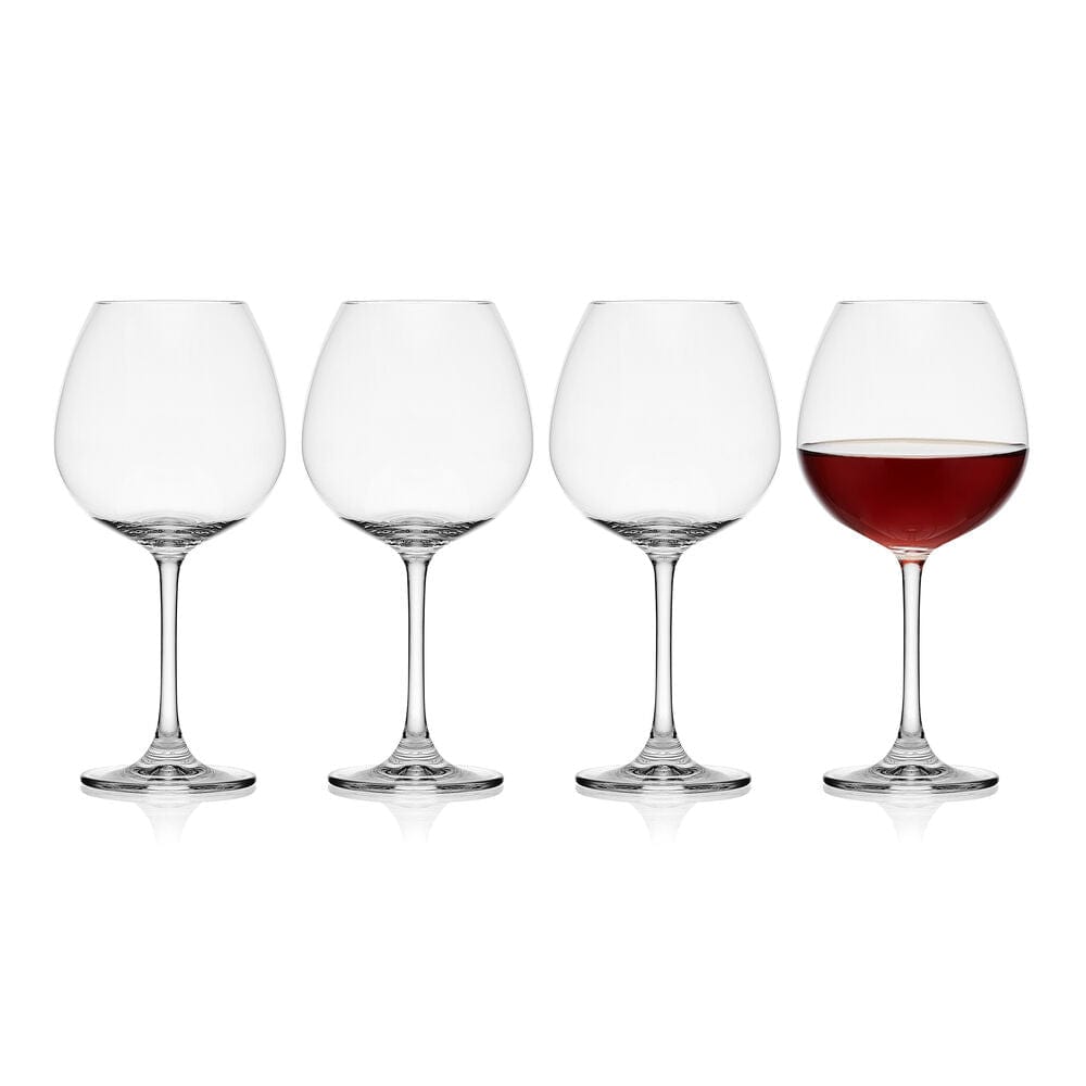 Mikasa Lana 23oz Clear Balloon Red Wine Glass Set of 4