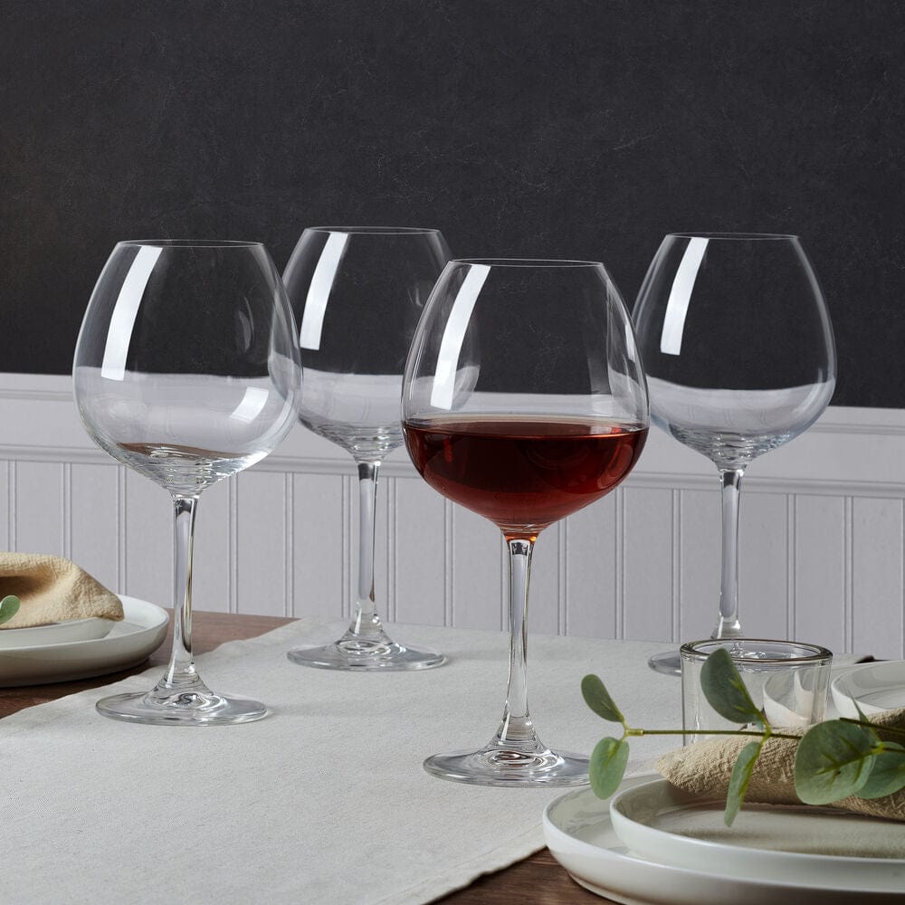Lana Set of 4 Red Wine Balloon Glasses