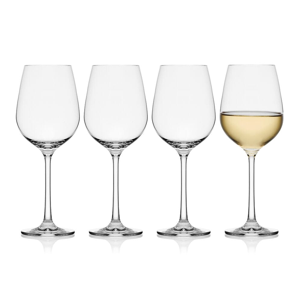 Mikasa Lana White Wine Glasses, Set of 4, 8.25 Ounce