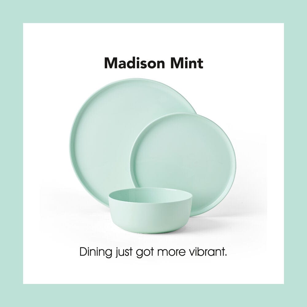 Madison Mint 12 Piece Dinnerware Set, Service for 4