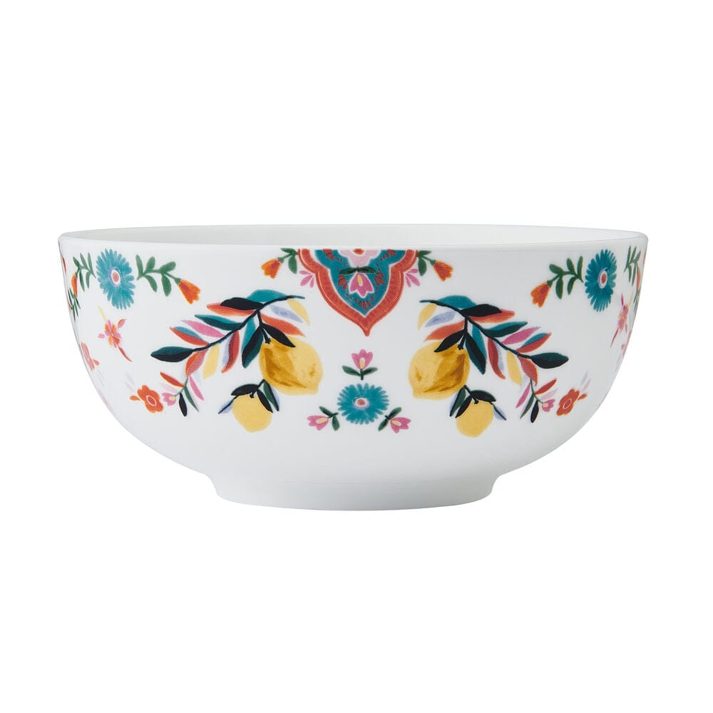Painted Medallion Set of 4 Soup Cereal Bowls