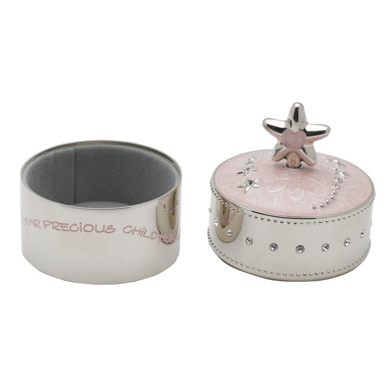 Baby Pink Star Nickelplate Trinket Music Box