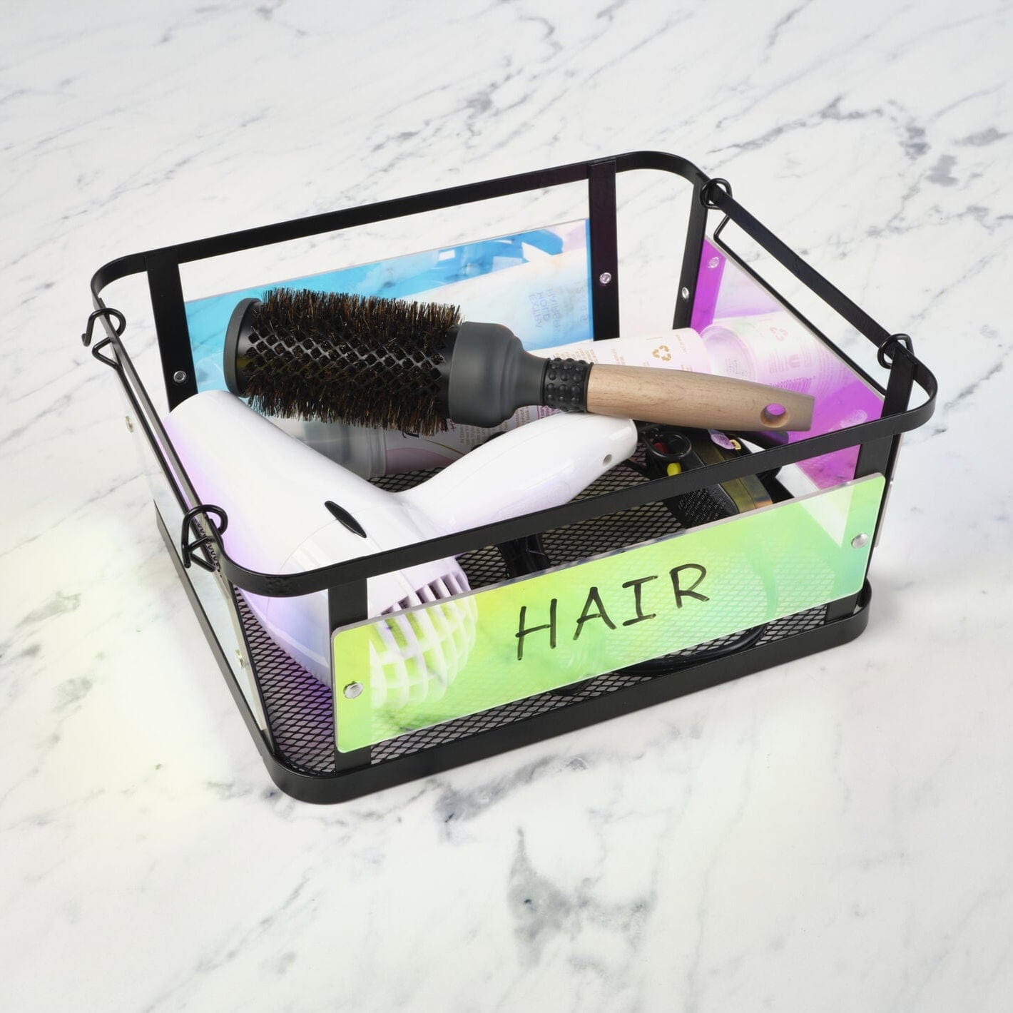 Ava Iridescent Stackable Storage Basket