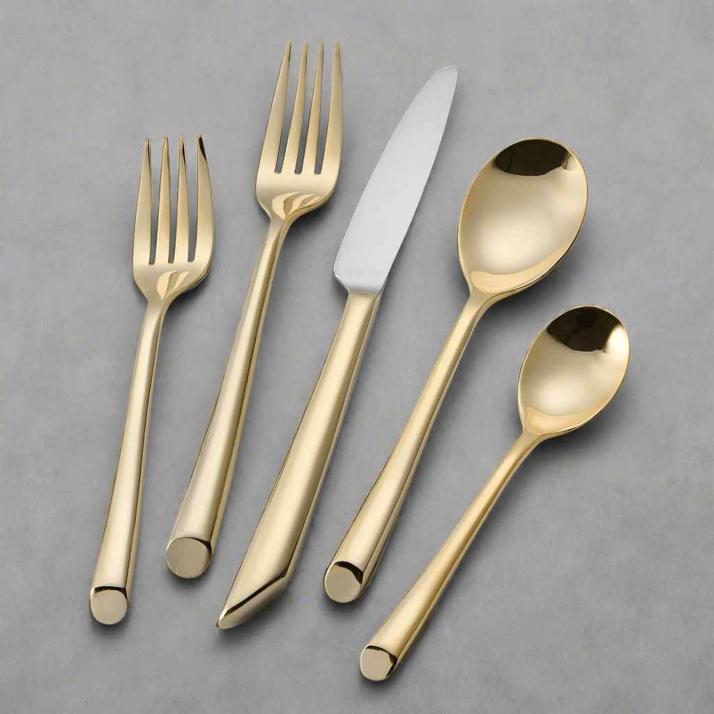 Gold Wave 20 Piece Flatware Set, Service for 4