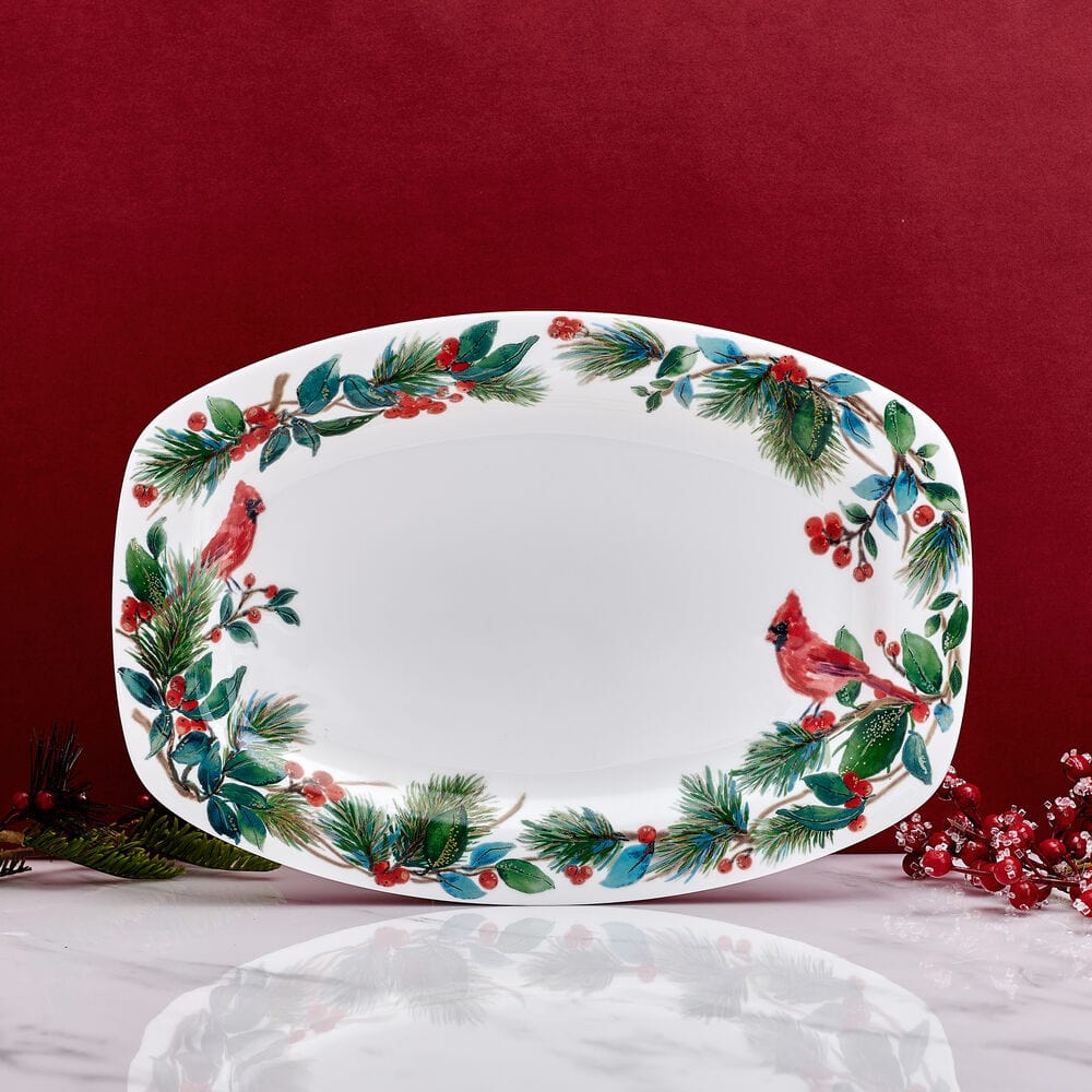 Winter Cardinal Platter