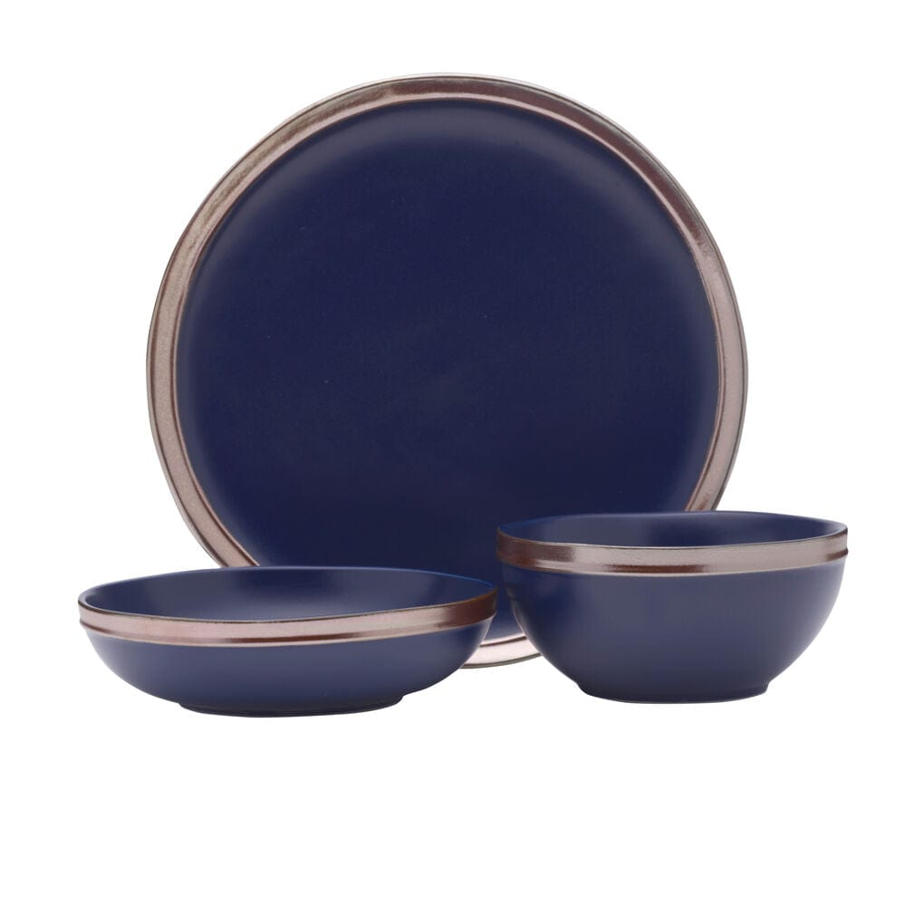 Miller Blue 12 Piece Dinnerware Set, Service for 4