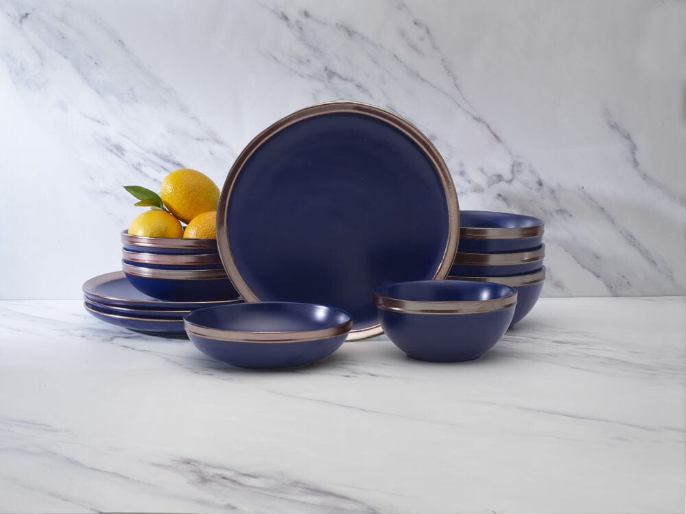 Miller Blue 12 Piece Dinnerware Set, Service for 4