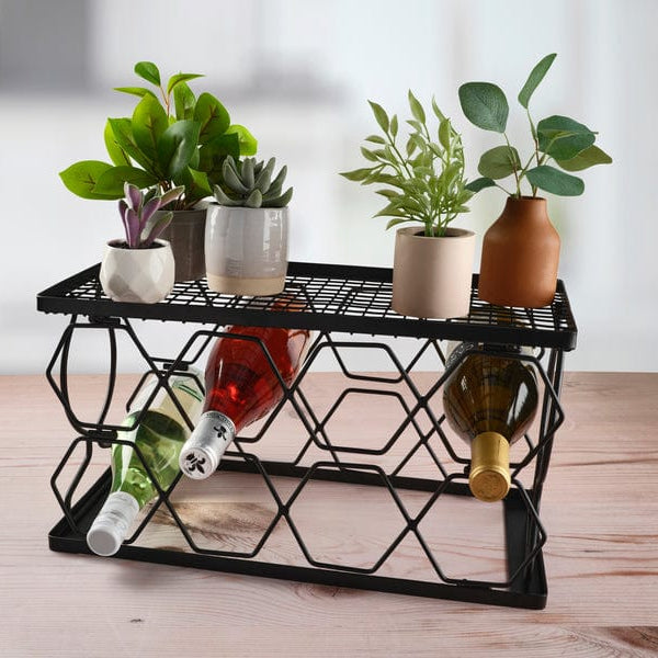 Collapsible Stackable 8 Bottle Wine Rack