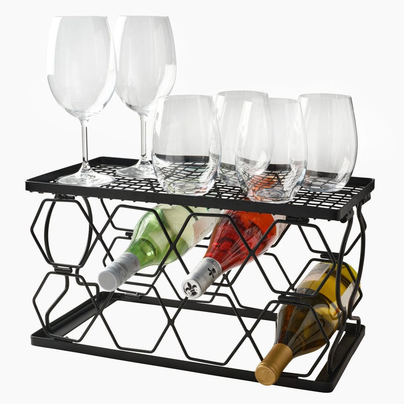 Collapsible Stackable 8 Bottle Wine Rack