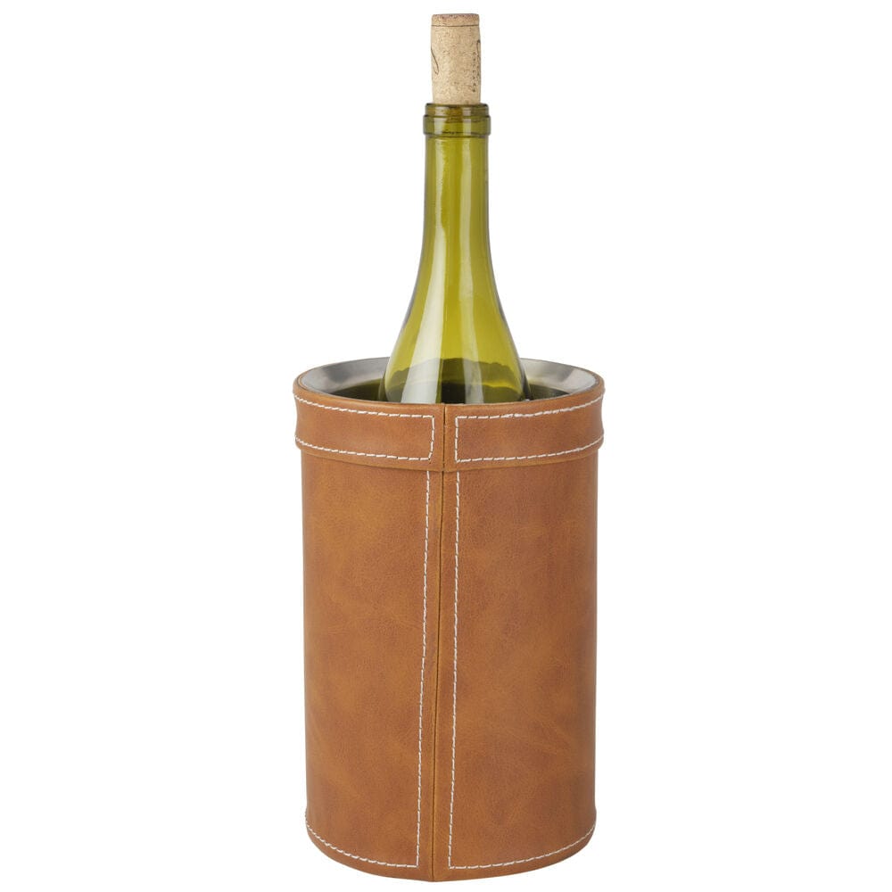Faux Leather Stitched Wine Cooler