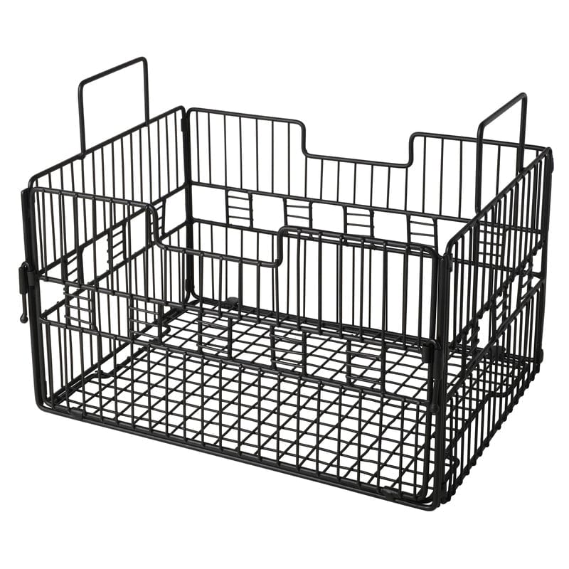 Madam Grid Stacking and Nesting Basket with Mango Wood Lid