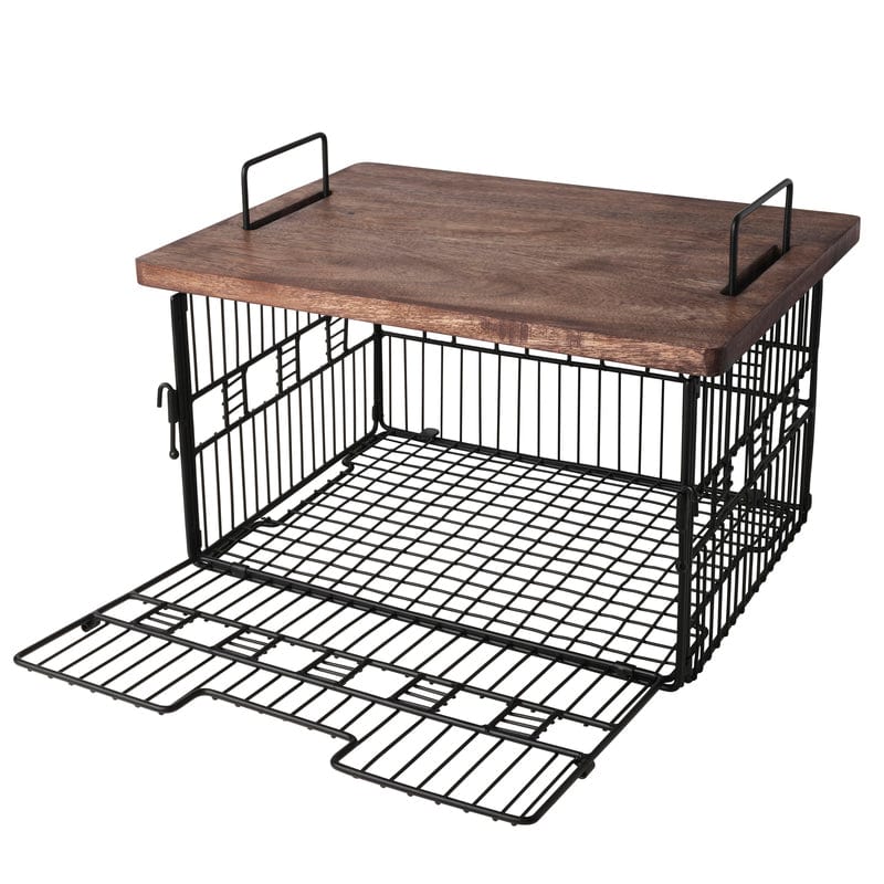 Madam Grid Stacking and Nesting Basket with Mango Wood Lid