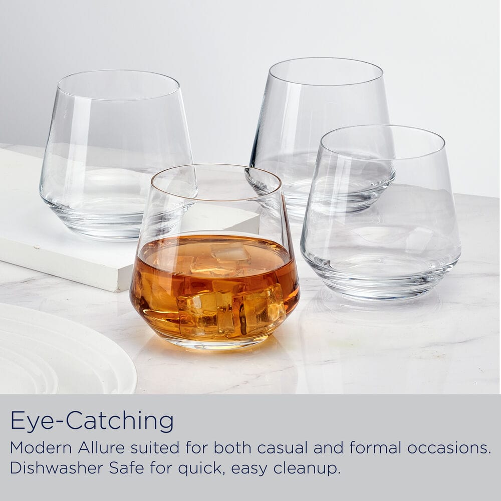 Samantha Set of 4 Double Old Fashioned Whiskey Glasses