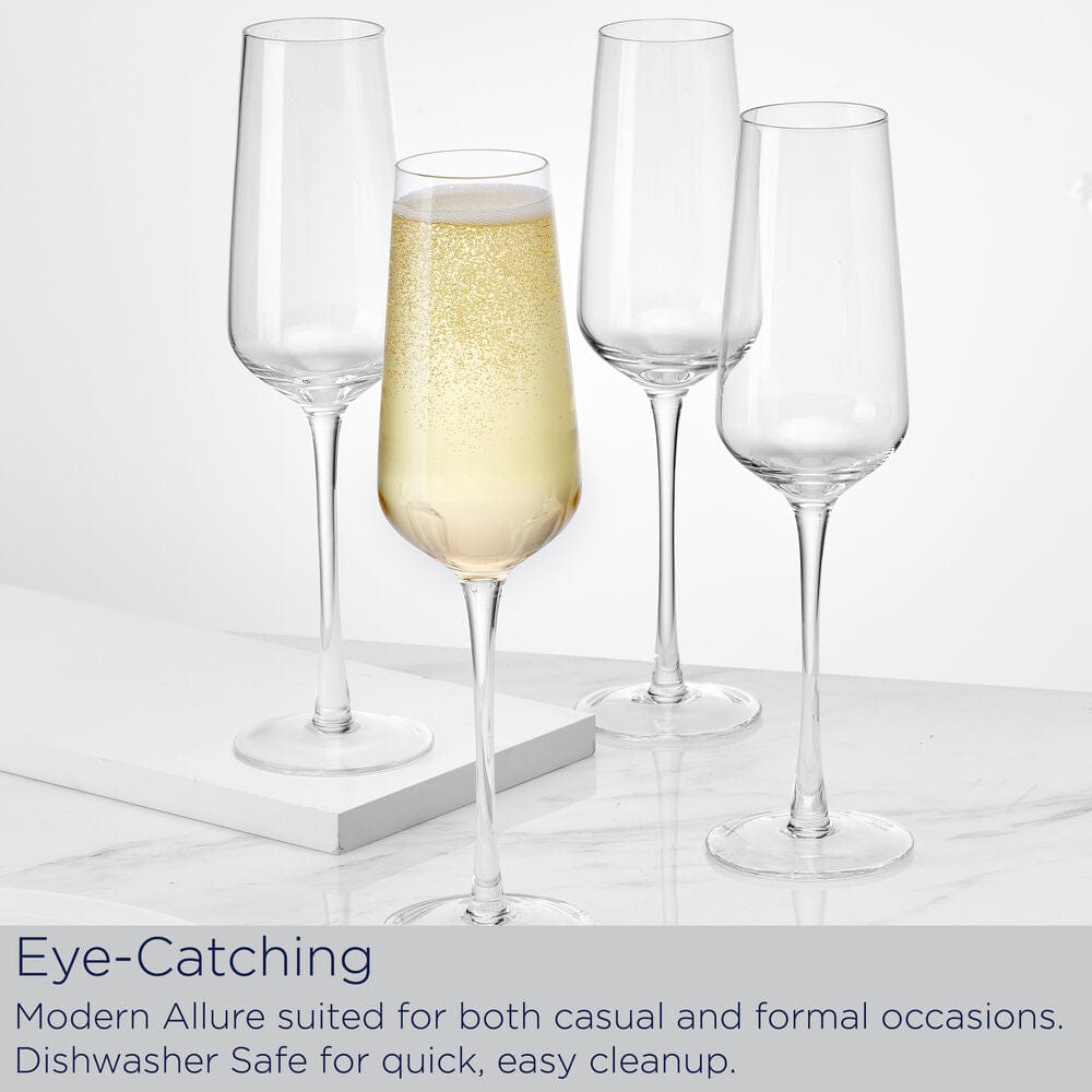 Samantha Set of 4 Flute Glasses