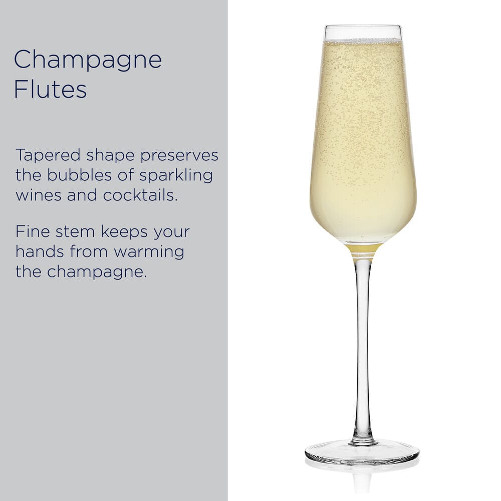 Samantha Set of 4 Flute Glasses