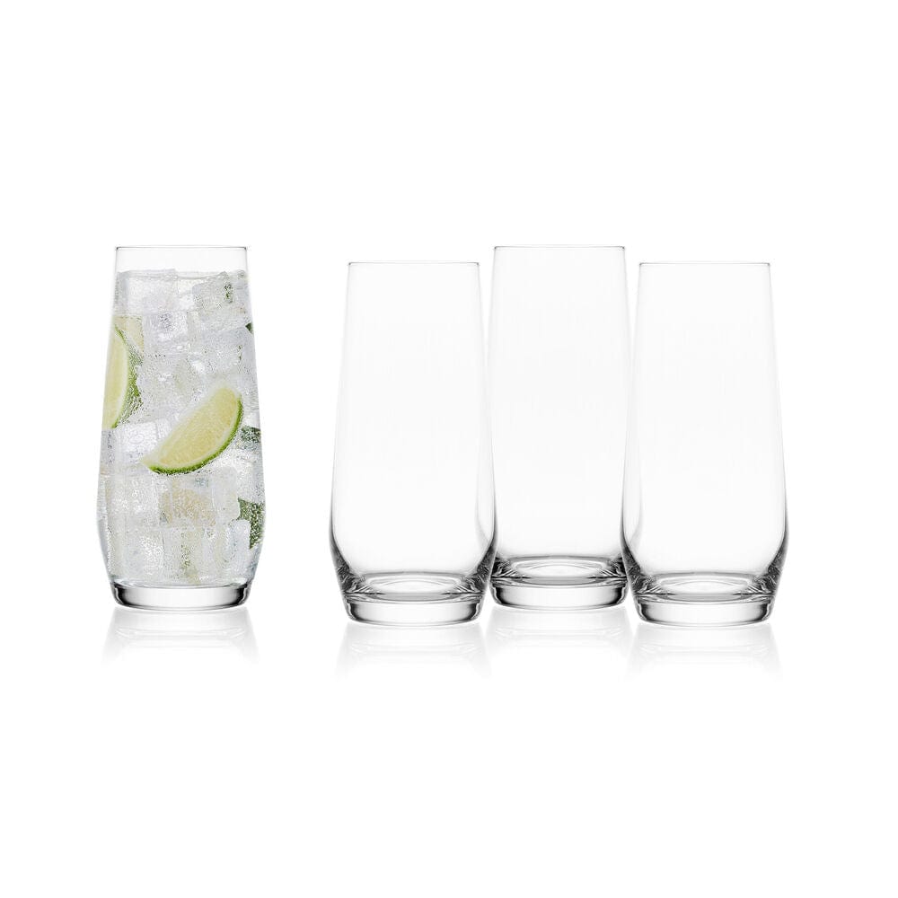 4.5 inch high drinking glasses Samantha Set Of 4 Highball Glasses